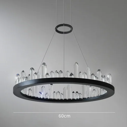 Светильник подвесной LED Quartz 101946-26 ImperiumLoft прозрачный 1 лампа, основание чёрное в стиле современный  фото 3