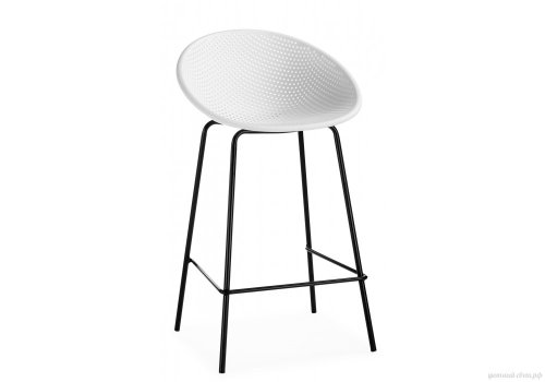 Полубарный стул Zeta white / black 15701 Woodville, /, ножки/металл/чёрный, размеры - ****500*510
