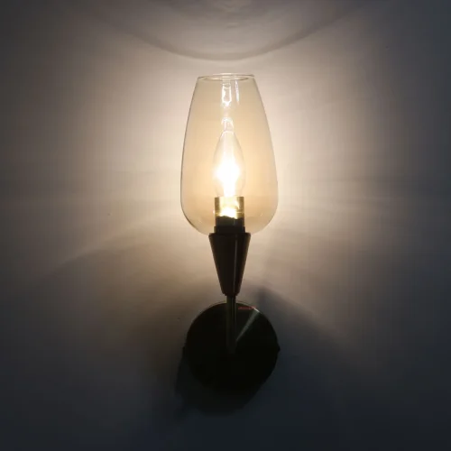 Бра Элла 483025501 MW-Light янтарный на 1 лампа, основание латунь в стиле современный  фото 2