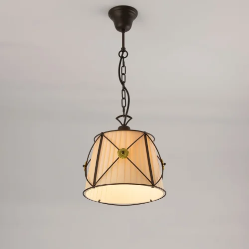 Светильник подвесной Дрезден CL409211 Citilux бежевый 1 лампа, основание коричневое в стиле классический кантри  фото 3