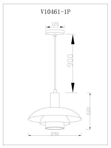 Светильник подвесной Pescara V10461-1P Moderli белый 1 лампа, основание белое в стиле современный  фото 5