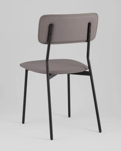 Стул обеденный Mikkie, серый УТ000039229 Stool Group, серый/экокожа, ножки/металл/чёрный, размеры - ***** фото 5