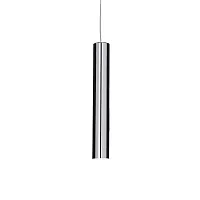 Светильник подвесной LOOK SP1 D06 CROMO Ideal Lux хром на 1 лампу, основание хром в стиле современный трубочки