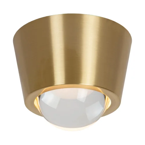Светильник накладной LED Rigon 04116/06/02 Lucide прозрачный на 1 лампу, основание латунь матовое золото в стиле современный 