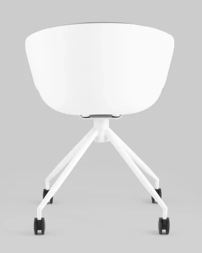 Кресло офисное LIBRA, пластик белый, рогожка серый УТ000036178 Stool Group, серый/рогожка, ножки/металл/белый, размеры - *810***600*535 фото 4