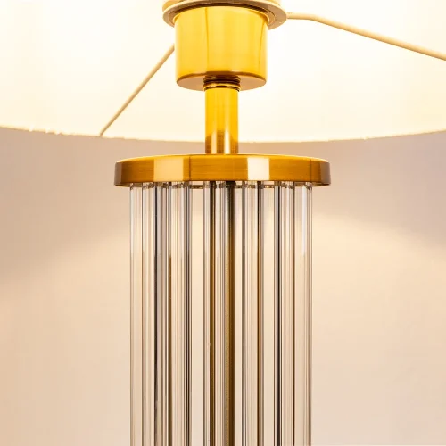 Настольная лампа Matar A4027LT-1PB Arte Lamp бежевая 1 лампа, основание медь стекло металл в стиле современный  фото 5