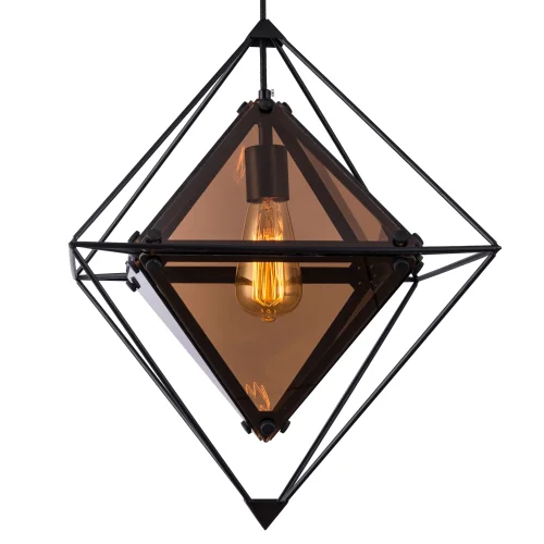 Светильник подвесной Grane 3001/92/01P Stilfort чёрный коричневый 1 лампа, основание чёрное в стиле лофт  фото 2