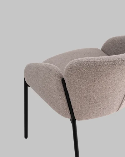 Стул обеденный Melia, светло-серый УТ000039553 Stool Group, серый/букле, ножки/металл/чёрный, размеры - *770**** фото 8