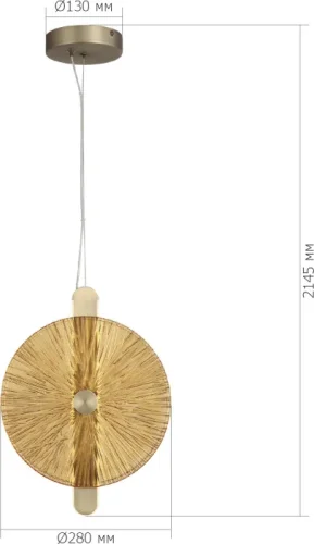 Светильник подвесной LED Wasi SL6141.313.01 ST-Luce янтарный на 1 лампу, основание бронзовое в стиле современный фото 3