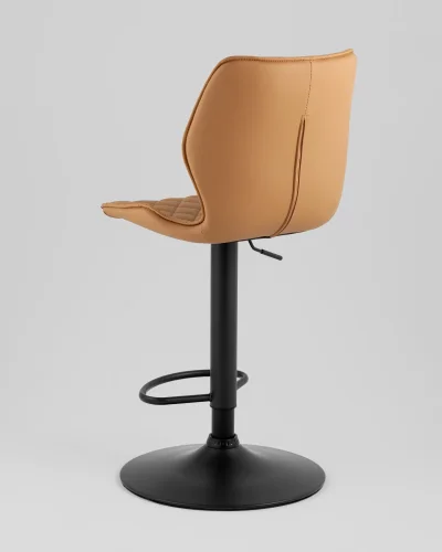 Стул барный Dome, экокожа, коричневый УТ000039360 Stool Group, коричневый/экокожа, ножки//чёрный, размеры - ****445*520 фото 4