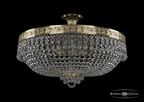 Люстра потолочная хрустальная 19271/60IV G Bohemia Ivele Crystal прозрачная на 10 ламп, основание золотое в стиле классический sp