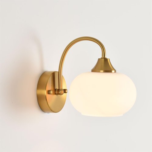 Бра Larina 8323/1W Lumion белый на 1 лампу, основание латунь в стиле классический фото 5