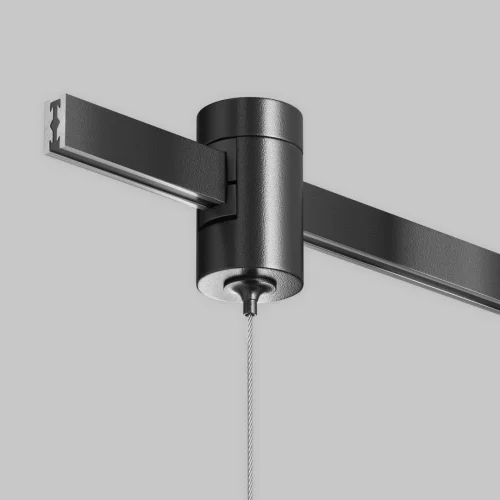 Коннектор с тросовым подвесом Tau в шинопровод Flarity черный TRA154SW-1B Maytoni чёрный в стиле хай-тек современный для светильников серии Magnetic trаck system Flarity flarity магнитная фото 3