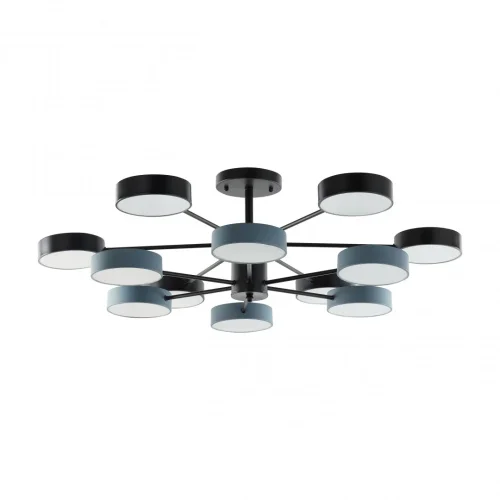 Люстра потолочная LED Ferrara 250906/12B Bk/Gr Arte Milano белая на 1 лампу, основание чёрное в стиле современный фото 6