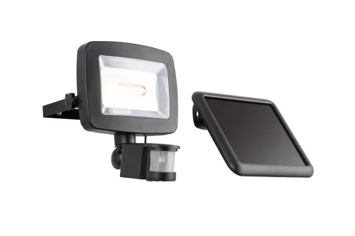 Настенный светильник уличный LED с датчиком Solar 37201S Globo уличный IP44 чёрный на 1 лампу, плафон чёрный в стиле современный LED