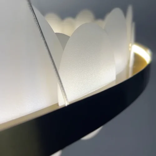 Светильник подвесной LED Tronen 154902-60 ImperiumLoft белый 1 лампа, основание золотое в стиле современный  фото 6