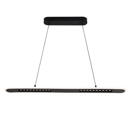 Светильник подвесной LED Strimler 4473-2P F-promo чёрный на 1 лампу, основание чёрное в стиле современный линейный