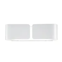 Бра CLIP AP2 SMALL BIANCO Ideal Lux белый на 2 лампы, основание белое в стиле современный 