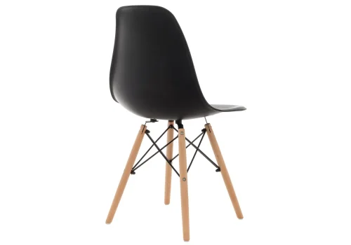 Стул пластиковый Eames PC-015 черный 11177 Woodville, чёрный/, ножки/массив бука дерево/натуральный, размеры - ****460*490 фото 5