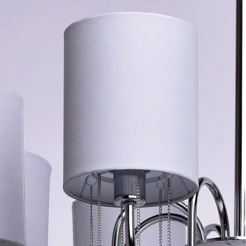 Люстра потолочная Федерика 379018608 MW-Light серая на 8 ламп, основание хром серое в стиле арт-деко современный классический  фото 4