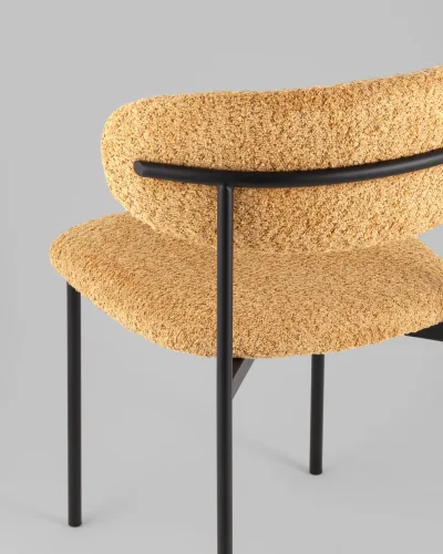 Стул Sevyn, букле охра УТ000040253 Stool Group, жёлтый/букле, ножки/металл/чёрный, размеры - *700**** фото 3
