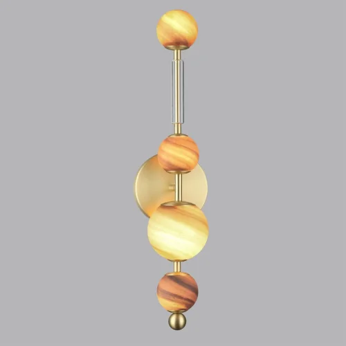 Бра Callisto 5457/5WL Odeon Light коричневый на 1 лампу, основание золотое в стиле современный арт-деко шар фото 5 Бра Callisto 5457/5WL Odeon Light коричневый на 1 лампу, основание золотое в стиле современный арт-деко шар фото 5