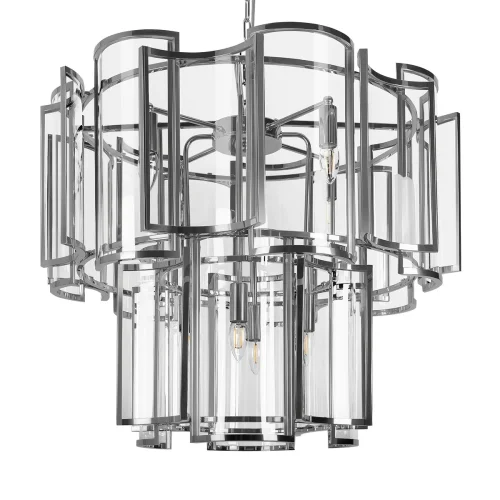 Люстра подвесная Reflection 10433/8 LOFT IT прозрачная на 8 ламп, основание никель в стиле современный фото 7