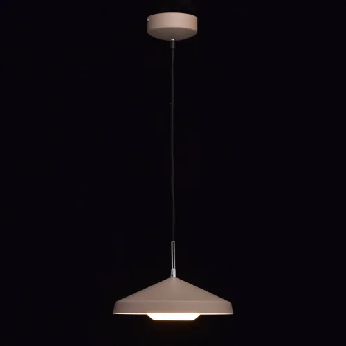 Светильник подвесной LED Раунд 636012101 MW-Light коричневый на 1 лампу, основание хром в стиле современный фото 2