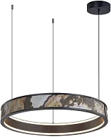 Люстра подвесная LED Lago 4598-1P Favourite бежевая разноцветная на 1 лампу, основание чёрное в стиле современный 