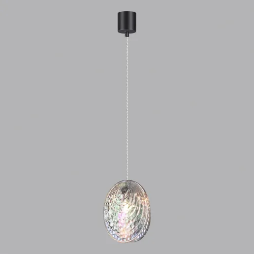 Светильник подвесной Mussels 5039/1 Odeon Light разноцветный прозрачный 1 лампа, основание чёрное в стиле современный  фото 4