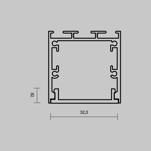 Рассеиватель для профиля 35×35 (Чёрный, 3 м), ALM-35-B-DF-3M 642041 Maytoni цвет LED K, световой поток Lm фото 6