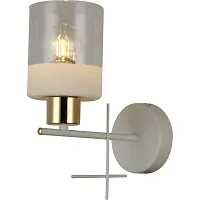 Бра Chloe TL1253W-01WG Toplight янтарный 1 лампа, основание белое в стиле современный 