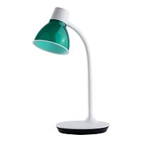 Настольная лампа LED Ракурс 631036101 DeMarkt зелёная 1 лампа, основание белое полимер в стиле современный 