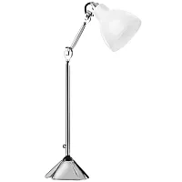 Настольная лампа Loft 865914 Lightstar белая 1 лампа, основание хром металл в стиле хай-тек 