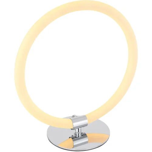 Настольная лампа LED Epi 65001T Globo белая 1 лампа, основание хром металл в стиле современный 