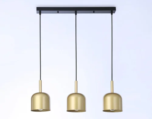 Светильник подвесной TR97118 Ambrella light золотой 3 лампы, основание чёрное в стиле лофт современный  фото 3