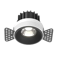 Светильник точечный LED Round DL058-12W4K-TRS-B Maytoni чёрный 1 лампа, основание  в стиле современный для затирки