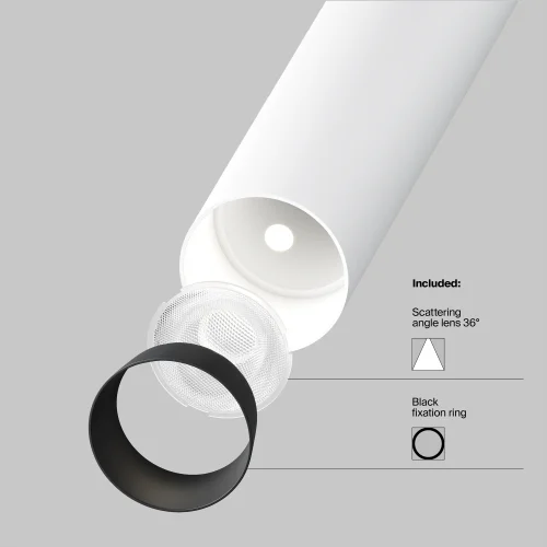 Светильник точечный LED Focus T C141RS-L125-6W3K-W Maytoni белый 1 лампа, основание белое в стиле хай-тек современный трубочки фото 4