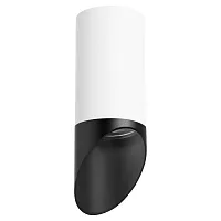 Светильник накладной Rullo R43637 Lightstar чёрный белый 1 лампа, основание белое в стиле хай-тек круглый