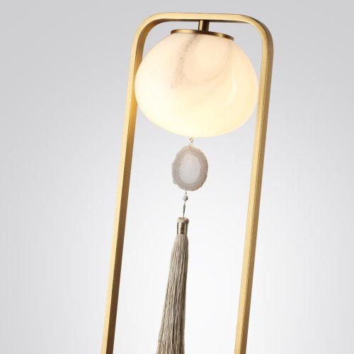 Настольная лампа Fiolent 5432/1T Odeon Light белая на 1 лампу, основание золотое металл в стиле восточный современный классический фото 3