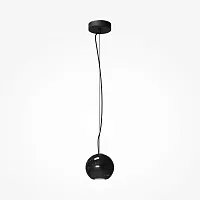 Светильник подвесной Basic Texture MOD461PL-01B Maytoni чёрный на 1 лампу, основание чёрное в стиле современный шар