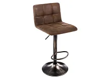 Барный стул Paskal vintage brown 1883 Woodville, коричневый/ткань, ножки/металл/коричневый, размеры - ****430*470