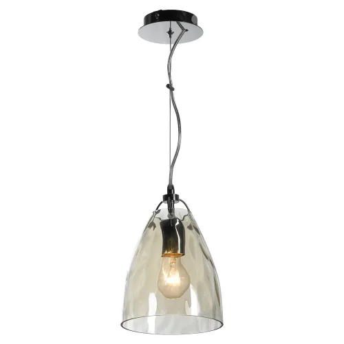 Светильник подвесной лофт LSP-9632 Lussole янтарный 1 лампа, основание хром в стиле лофт 
