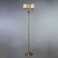 Торшер Серия 01625 MA01625F/003 Bronze Cream Ambiente by Brizzi бежевый на 3 лампы, основание бронзовое в стиле современный 