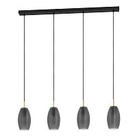 Светильник подвесной Batista 900508 Eglo серый 4 лампы, основание чёрное в стиле современный 