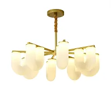 Люстра потолочная LED Нера 07679-8,33 Kink Light белая на 16 ламп, основание золотое в стиле современный арт-деко 