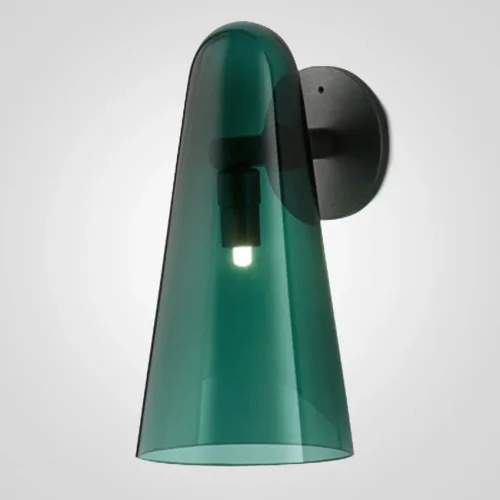 Бра Domi Sconce Green 161514-22 ImperiumLoft зелёный на 1 лампа, основание чёрное в стиле американский 