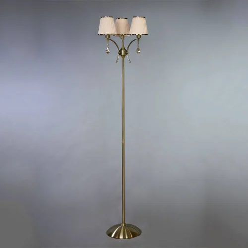 Торшер Серия 01625 MA01625F/003 Bronze Cream Ambiente by Brizzi бежевый на 3 лампы, основание бронзовое в стиле современный 