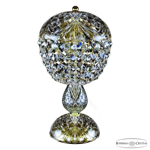 Настольная лампа 14771L1/22 G Bohemia Ivele Crystal прозрачная на 3 лампы, основание золотое металл в стиле классический balls