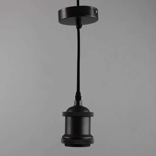 Светильник подвесной Лофт 056-700 Sun-Lumen без плафона 1 лампа, основание чёрное в стиле лофт  фото 2